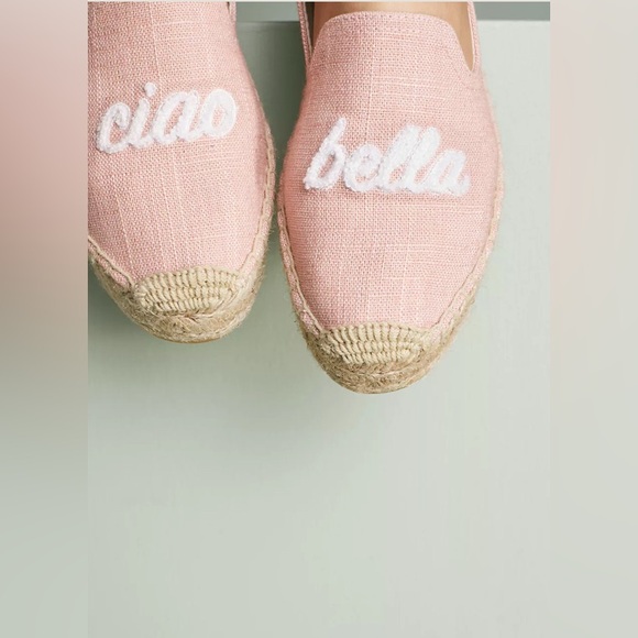 Soludus Ciao Bella pink espadrilles Slip Ons Women Size 9